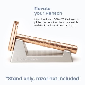 The Henson Razor Stand - Lightweight and Highly Durable Safety Razor Stand for Men and Women - Aluminum Razor Holder Designed for Henson AL13, Henson AL13-M, Henson Ti22