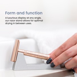 The Henson Razor Stand - Lightweight and Highly Durable Safety Razor Stand for Men and Women - Aluminum Razor Holder Designed for Henson AL13, Henson AL13-M, Henson Ti22