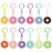 Jadive 48 Pcs Sweet Donut Party Favors Donut Keychain Sweet Doughnut Theme Birthday Party Supplies Pendant Ornament for Christmas Kids Boy Girl Gift Reward Goodie Bag Fillers, 12 Colors