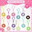 Jadive 48 Pcs Sweet Donut Party Favors Donut Keychain Sweet Doughnut Theme Birthday Party Supplies Pendant Ornament for Christmas Kids Boy Girl Gift Reward Goodie Bag Fillers, 12 Colors