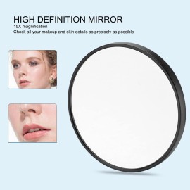 Kufoo Magnified Mirror, Makeup Mirror, Suction Cups Magnification Round Magnified Mirror, 15X Magnifying Mirror for Makeup Blackhead Removal for Makeup Application Tweezing Kufoo Magnified Mirror, Makeup Mirror, Suction Cups Magnification Round Magnified Mirror, 15X Magnifying Mirror for Makeup Blackhead Removal for Makeup Application Tweezing