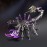 KonHaovF Purple 3D Metal Puzzle for Adults Scorpion, DIY Colorful 3D Metal Model Kits to Build with Tool, 3D Desktop Model Kits Building Toys for Adults/Teens