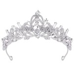 ANBALA Tiara Crystal Crown Silver Tiaras for Women Princess Crown for Women Girls Crowns for Birthda, Halloween, Wedding Prom, Bridal Party, Pageant