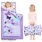UOMNY Toddler Nap Mat Girls Kids Nap Mats with Removable Pillow and Blanket Butterfly Toddler Sleeping Bag for Preschool Daycare Purple 53x21 Inch