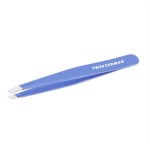 Tweezerman Stainless Steel Slant Tweezer - Eyebrow Tweezers for Women and Men (Lapis Blue)