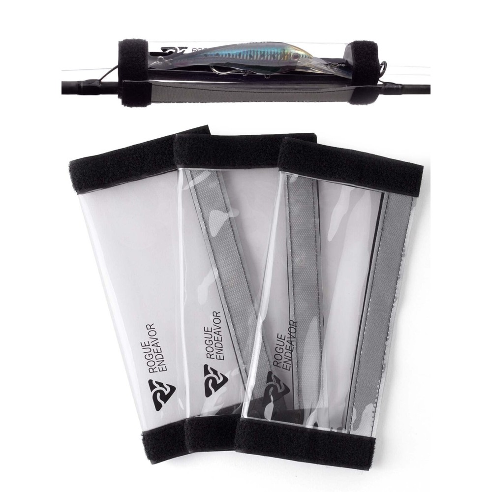 Rogue Endeavor Fishing Lure Wraps (Pack of 3) - Heavy Duty PVC Material, Salt Water Friendly, Wrap, Roll or Fold, Safely Secures Fishing Lures & Baits (Medium)