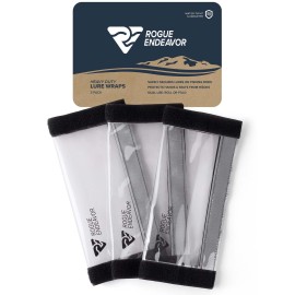 Rogue Endeavor Fishing Lure Wraps (Pack of 3) - Heavy Duty PVC Material, Salt Water Friendly, Wrap, Roll or Fold, Safely Secures Fishing Lures & Baits (Medium)