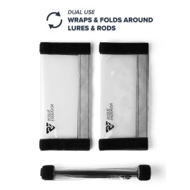 Rogue Endeavor Fishing Lure Wraps (Pack of 3) - Heavy Duty PVC Material, Salt Water Friendly, Wrap, Roll or Fold, Safely Secures Fishing Lures & Baits (Medium)