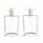 YORROR 2 Pack Clear Glass Perfume Atomizer, 100ml Empty Refillable Spray Bottle for Men and Women, Portable Fragrance Fine Mist Dispenser for Travel (Gold+Silver)