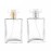YORROR 2 Pack Clear Glass Perfume Atomizer, 100ml Empty Refillable Spray Bottle for Men and Women, Portable Fragrance Fine Mist Dispenser for Travel (Gold+Silver)