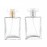 YORROR 2 Pack Clear Glass Perfume Atomizer, 100ml Empty Refillable Spray Bottle for Men and Women, Portable Fragrance Fine Mist Dispenser for Travel (Gold+Silver)