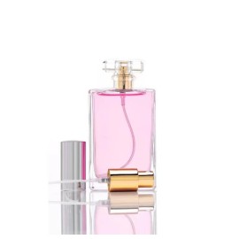 YORROR 2 Pack Clear Glass Perfume Atomizer, 100ml Empty Refillable Spray Bottle for Men and Women, Portable Fragrance Fine Mist Dispenser for Travel (Gold+Silver)