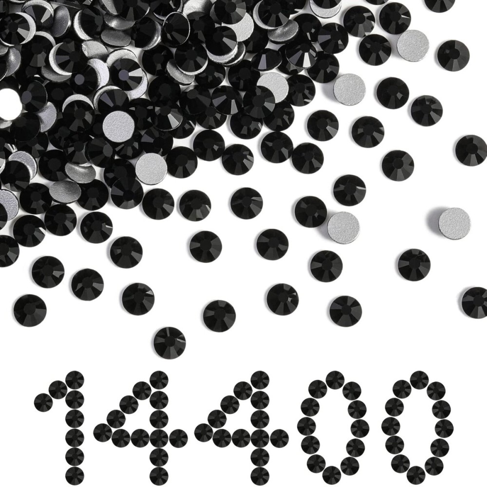 Beadsland Flatback Rhinestones Bulk,14400pcs Black Rhinestones for Nails Crafts Clothes DIY Decoration, Jet Black, SS16, 3.8-4.0mm Beadsland Flatback Rhinestones Bulk,14400pcs Black Rhinestones for Nails Crafts Clothes DIY Decoration, Jet Black, SS16, 3.8-4.0mm