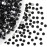 Beadsland Flatback Rhinestones Bulk,14400pcs Black Rhinestones for Nails Crafts Clothes DIY Decoration, Jet Black, SS10, 2.7-2.9mm