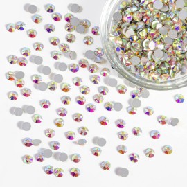 Beadsland Flatback Rhinestones Bulk,14400pcs AB Crystal Rhinestones for Nails Crafts Clothes DIY Decoration, Crystal AB, SS10, 2.7-2.9mm