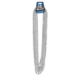 HAPPY DEALS ~ Mardi Gras Beads Gold Silver | 33 inch | 7 mm | Necklaces | 24 Pack