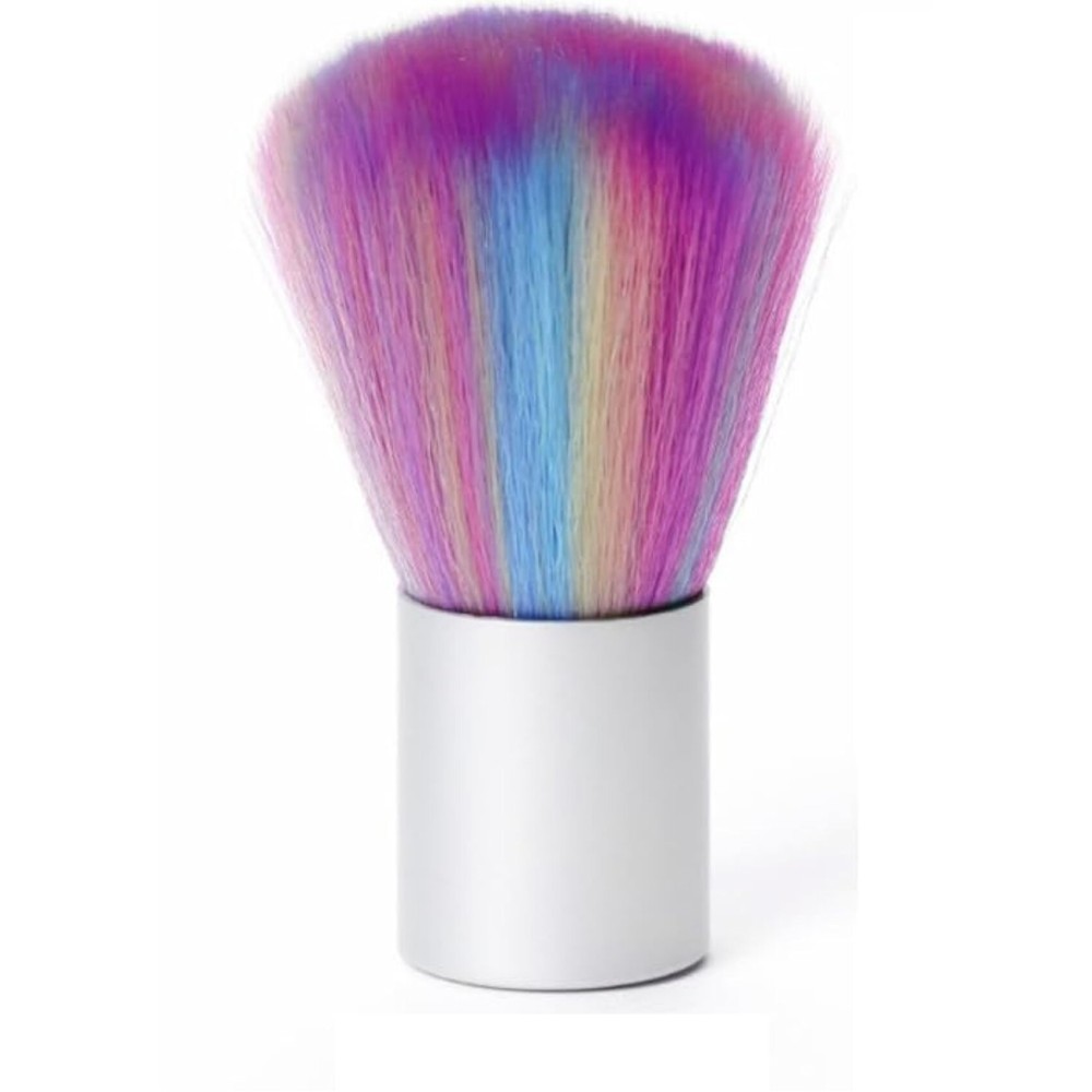 AKOAK 1 Pack Color Soft nail Cleaner Brush, Nail Art Dust Makeup Remover Brush, Soft Kabuki Cleaner for Makeup, Nail Makeup Supply