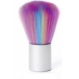 AKOAK 1 Pack Color Soft nail Cleaner Brush, Nail Art Dust Makeup Remover Brush, Soft Kabuki Cleaner for Makeup, Nail Makeup Supply