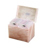 10 Layers Acrylic Eyelash Storage Box,Eyelash Holder Extension Tool,Makeup Organizer False Eyelashes Glue Pallet Holder, Grafting Eye lashes Close-Packed Display with 10 Pallets (Pink Marble)
