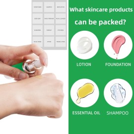 UNXISEG Silver Vacuum Bottle Airless Bottle Makeup Pump Dispenser Travel Size Bottle for Dispensing Cosmetics, Creams, Moisturizers (1oz/30ml, 5 Packs)