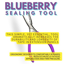 Big Kizzy Blueberry Tape Hair Extension Sealing Tool - Pressing Tool for Human Hair Extensions to Extend Wear Time