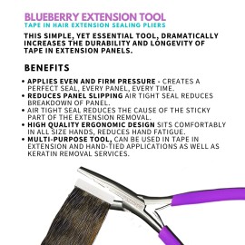 Big Kizzy Blueberry Tape Hair Extension Sealing Tool - Pressing Tool for Human Hair Extensions to Extend Wear Time