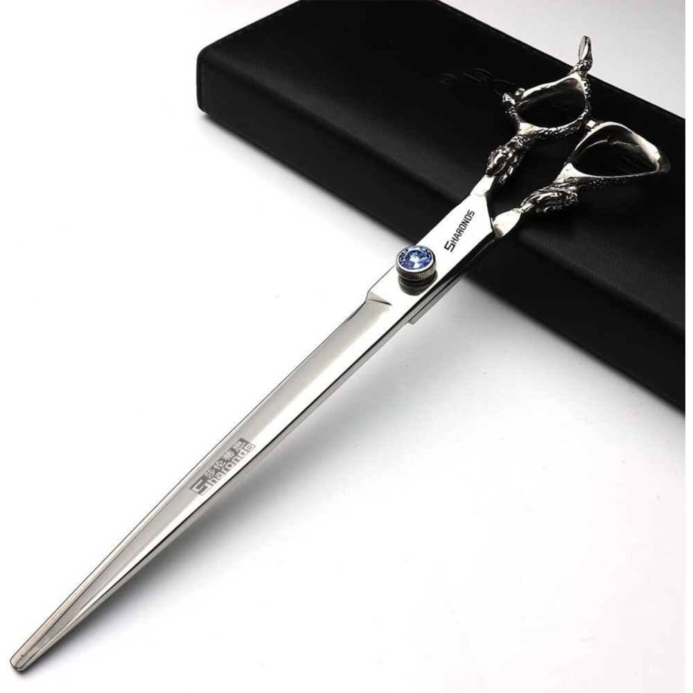 7/8/9inch professional hairdressing scissors silver high hardness 400c stainless steel beauty shop barber shop salon special tools (9 inch flat)