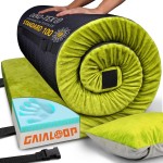 Gaialoop Thick Memory Foam Camping Mattress Sleeping Pad [Car/Tent/Cot] 3 Inch Portable Floor Play Mat Roll Up Mattress for Guests Sleepover Travel [Cot: 72 * 24 * 3]