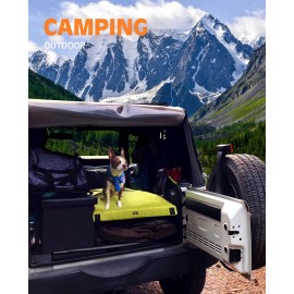 Gaialoop Thick Memory Foam Camping Mattress Sleeping Pad [Car/Tent/Cot] 3 Inch Portable Floor Play Mat Roll Up Mattress for Guests Sleepover Travel [Cot: 72 * 24 * 3]