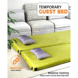 Gaialoop Thick Memory Foam Camping Mattress Sleeping Pad [Car/Tent/Cot] 3 Inch Portable Floor Play Mat Roll Up Mattress for Guests Sleepover Travel [Cot: 72 * 24 * 3]