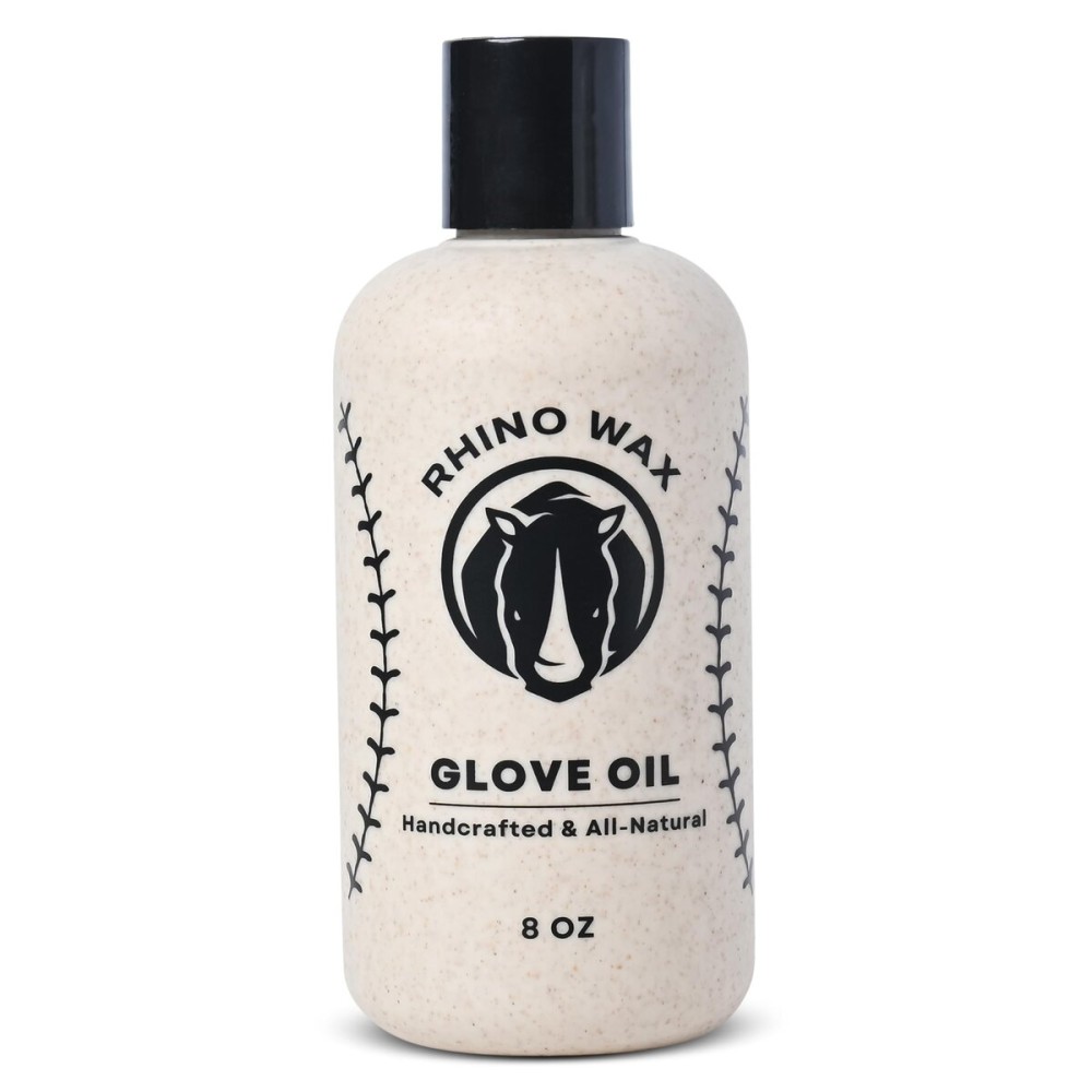 Rhino Wax - Baseball Glove Oil 8 oz - Softens and Hydrates Leather Fibers - Improves Ball Gloves Flexibility and Performance - Break in Mitts Fast - Natural Ingredients - Proudly Made in The USA