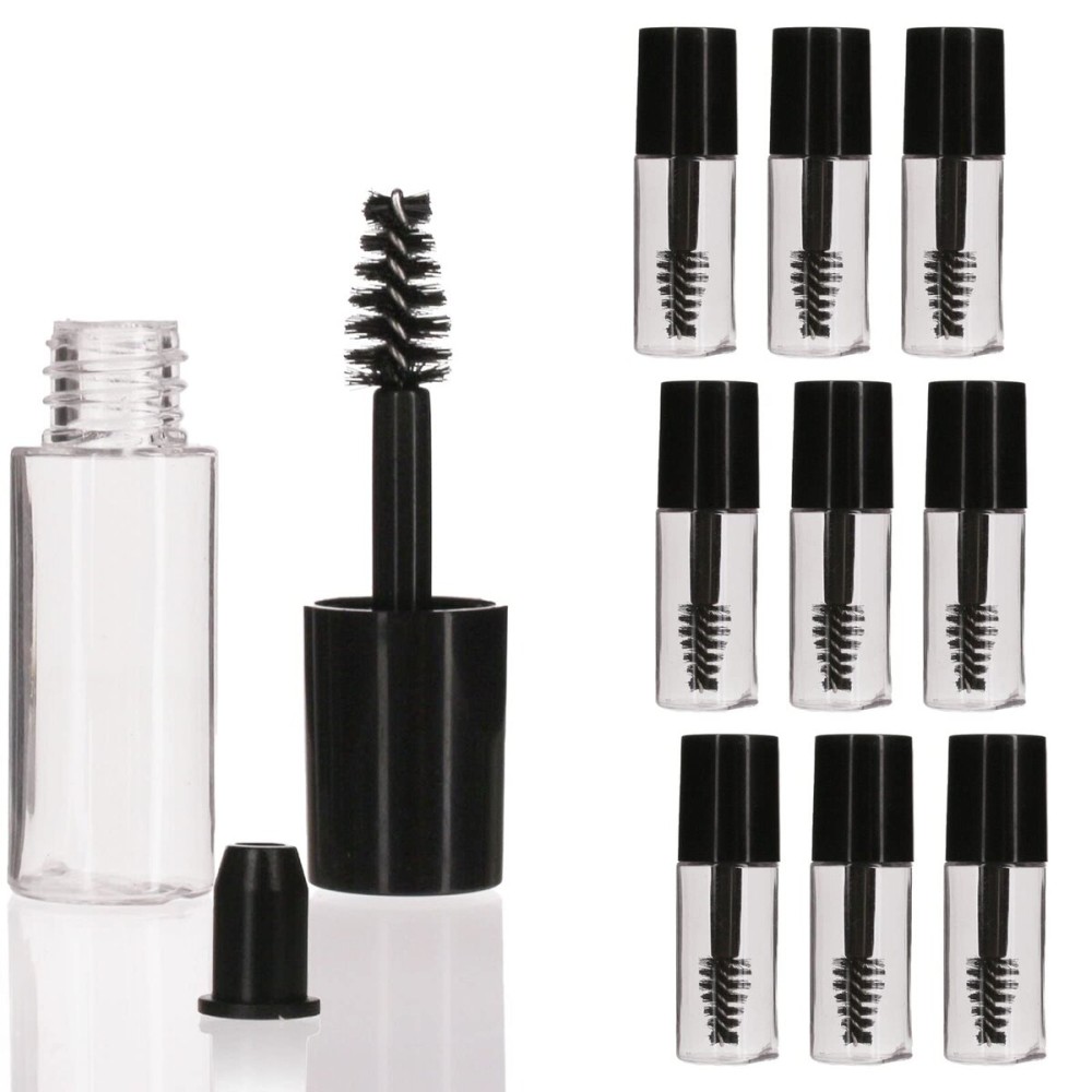COSIDEA 10PCS Empty Mini 3ml mascara tubes and wand for castor oil, Small Sample Size Eyelash Growth packing Tube container (10)