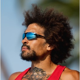 Tifosi Optics Seek FC 2.0 Sunglasses (Gloss Black, Smoke Bright Blue)