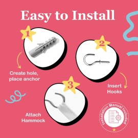 Lilly\'s Love Stuffed Animal Hammock | Corner Hanging Organizer, Stuffed Animal Storage | Easy to Hang Plushie Net w/Included Anchors & Hooks | Cute Room & Bedroom Decor (Rainbow, 2 Pack)