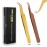 My Lash Tools - New Fiber Tip Lash Tweezers for Eyelash Extensions Tweezers SET OF 2 Mini Isolation & Microgrip Tip Curved Volume Tweezers Japanese Steel Lashing Tweezer (Gold & Rose Gold Set)