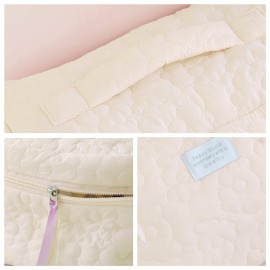 HIQUAY Large Capacity Soft Makeup Bag, Soft Travel Cosmetic Bag Makeup Pouch Bag for teens, Women and Girls (White) HIQUAY Large Capacity Soft Makeup Bag, Soft Travel Cosmetic Bag Makeup Pouch Bag for teens, Women and Girls (White)