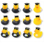 Cool Holiday Rubber Ducks (2) Standard Size. (12 Pack) Cute Duck Bath Tub Pool Toys. (Graduation Rubber Ducks)