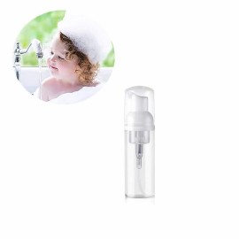 60ml 2oz Empty Refillable Clear Foam Dispenser Bottles Pump, Mini Travel Liquid Foaming Packaging Bottles Container for Cosmetic Makeup, Kitchen, Shampoo, Bathroom (3 Pack)