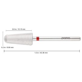 PANA 1-Way Volcano Carbide Bit 3/32 Shank Size - (Silver, Fine Grit) - Fast remove Acrylic or Hard Gel Nail Drill Bit for Manicure Pedicure Salon Professional or Beginner