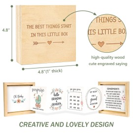 Blinking Stars Pregnancy Announcement for Grandparents, Baby Announcement Ideas- Baby Sonogram Picture Keepsake Wooden Box- Pregnancy Reveal To Parents, First Time Grandparents Surprise Gifts