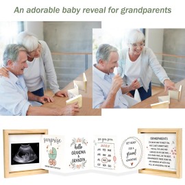 Blinking Stars Pregnancy Announcement for Grandparents, Baby Announcement Ideas- Baby Sonogram Picture Keepsake Wooden Box- Pregnancy Reveal To Parents, First Time Grandparents Surprise Gifts
