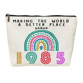SIUNY 40th Birthday Gifts for Women, 40 Year Old Birthday Gifts Cosmetic Bags, Funny 40th Anniversary Decorations for Her Makeup Bag, Best 1985 Anniversary 40 Year Old Gift Ideas for Wife, Mom