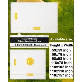 amazgolf Golf Simulator Impact Screen118 * 78 98 * 98 118 * 118 118 * 138 for Golf Training, Indoor Golf Simulators, Washable Golf Impact Screen for Golf Practice (118 * 78inch)