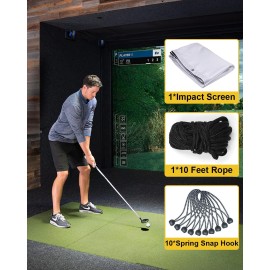 amazgolf Golf Simulator Impact Screen118 * 78 98 * 98 118 * 118 118 * 138 for Golf Training, Indoor Golf Simulators, Washable Golf Impact Screen for Golf Practice (118 * 78inch)