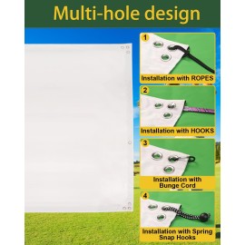 amazgolf Golf Simulator Impact Screen118 * 78 98 * 98 118 * 118 118 * 138 for Golf Training, Indoor Golf Simulators, Washable Golf Impact Screen for Golf Practice (118 * 78inch)