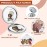 Fumete 4 Pcs African Women Compact Travel Makeup Pocket Mirror for Purse Mini Compact Small Double Sided Folding Mirror Portable Pocket for Women Girls