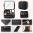 ZhenGuiRu Travel Makeup Bag with LED Mirror - Waterproof Cosmetic Train Case with Adjustable Dividers, Portable Makeup Organizer and Toiletry Bag for Women, Teens & Girls Gift, Black