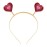 boderier Glitter Heart Headband Valentines Day Costume Party Head Bopper Hair Barrette Hair Accessory for Women Girls Multi Color