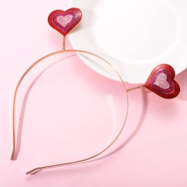 boderier Glitter Heart Headband Valentines Day Costume Party Head Bopper Hair Barrette Hair Accessory for Women Girls Multi Color boderier Glitter Heart Headband Valentines Day Costume Party Head Bopper Hair Barrette Hair Accessory for Women Girls Multi Color