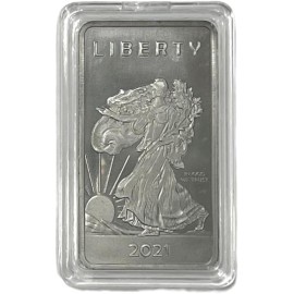 Molybdenum Metal Bar w/COA - 1 Troy Ounce Molybdenum Metal .999 Pure Bullion Bar with Walking Liberty Design Paperweight and Certificate of Authenticity
